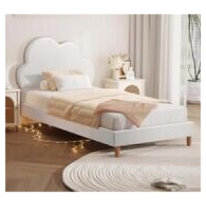 Cloudy Mood Kids Single Bed White
