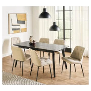 Colby 6 Seater Dining Table Black