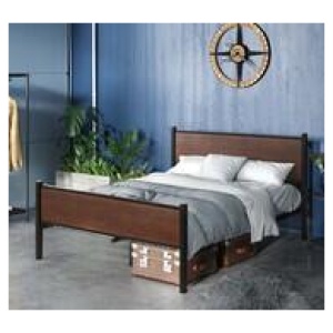Cooper Queen Bed Brown