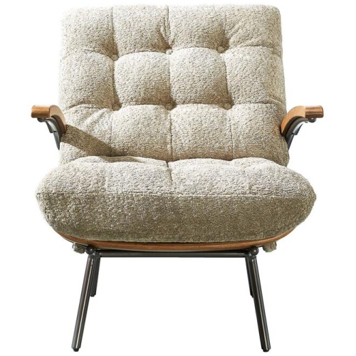 Cosma Fabric Armchair, Mocha White