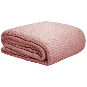 Cotton Waffle Blanket Dusty Pink King