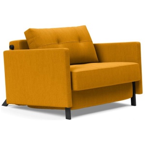 Cubed 90 single sofa bed with arms - innovation living