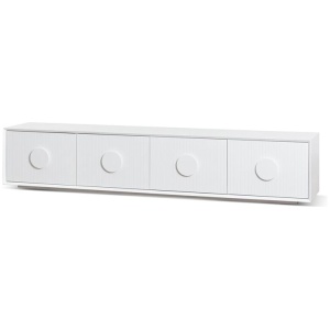 Curtis 2.3m Wooden Entertainment TV Unit - White by Interior Secrets - AfterPay Available