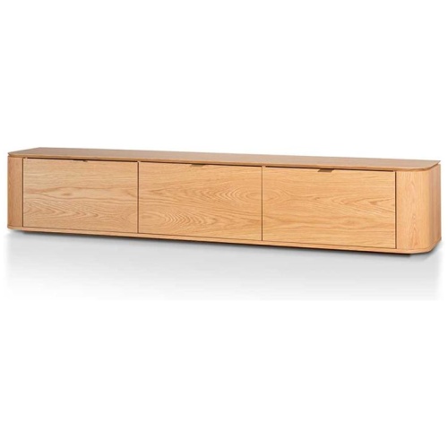 Curve 2.4 TV Entertainment Unit - Natural Oak by Interior Secrets - AfterPay Available