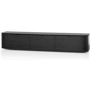 Curve 2.4m TV Entertainment Unit - Black Oak by Interior Secrets - AfterPay Available