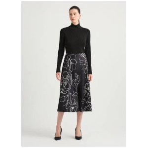 Cyrielle Satin Midi Skirt