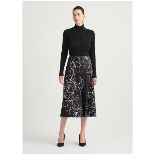Cyrielle Satin Midi Skirt