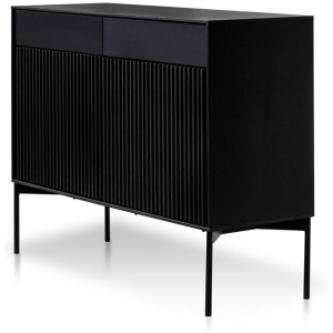 Dahlia 110cm Wooden Sideboard Unit - Black Oak by Interior Secrets - AfterPay Available