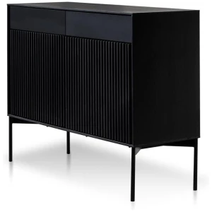 Dahlia 110cm Wooden Sideboard Unit - Black Oak by Interior Secrets - AfterPay Available