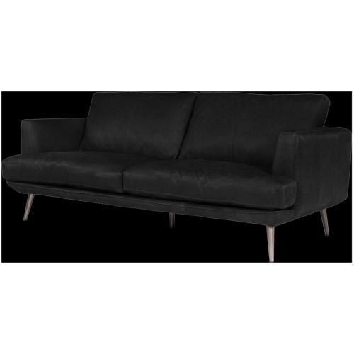 Delma 2.5 Seater Leather Sofa, Santosa Black