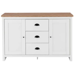 Design Square Ari Modern Sideboard Dresser Buffet Unit Storage Cabinet - Oak & White