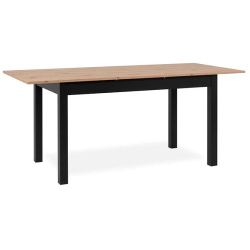 Design Square Elena Wooden Extendable Square Rectangular Dining Table 140-180cm - Black/Oak