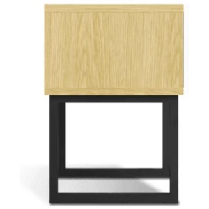 Design Square Jaxon Modern Bedside Nighstand Side Table W/ 1-Drawer - Oak/White