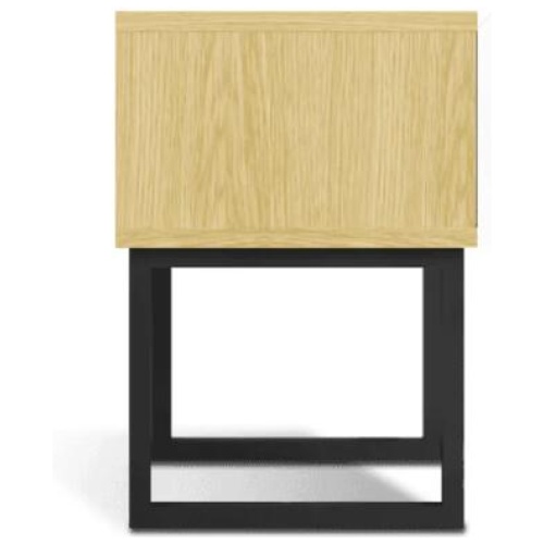 Design Square Jaxon Modern Bedside Nighstand Side Table W/ 1-Drawer - Oak/White