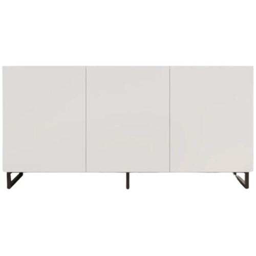 Design Square Otis Buffet Unit Sideboard W/ 3-Doors Storage Cabinet - Oak/White