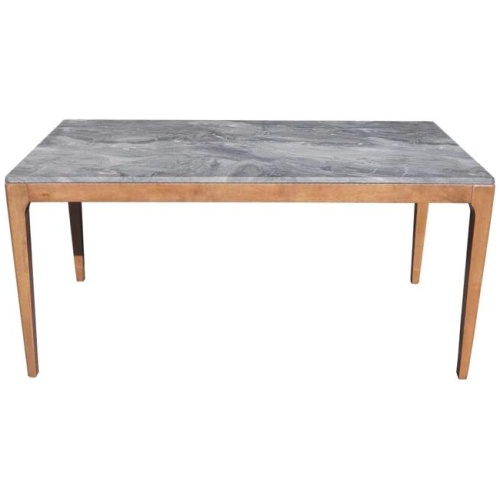 Design Square Rectangle Wooden Dining Table 160cm Paladina Look - Walnut & Grey