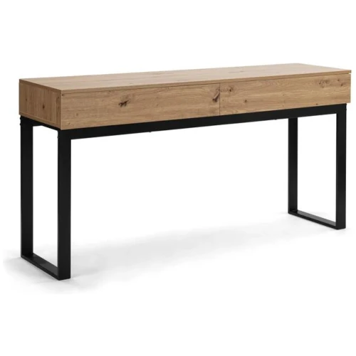 Design Square Talia Hallway Console Hall Table W/ 2-Drawers - Oak/Black