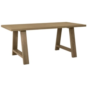Design Square Wooden Rectangular Dining Table 180cm - Dark Oak