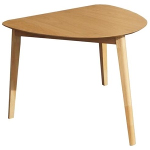 Design Square Wooden Small Compact Kitchen Dining Table 80x90cm - Oak