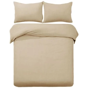 Designer Selection Ascot Embossed Quilt Cover Set Latte King