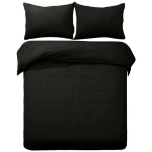 Designer Selection Denver Embossed Quilt Cover Set Black King