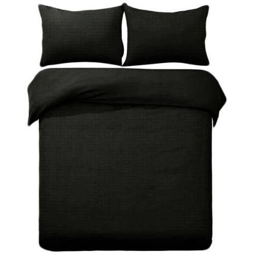 Designer Selection Denver Embossed Quilt Cover Set Black King