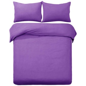 Designer Selection Denver Embossed Quilt Cover Set Purple King