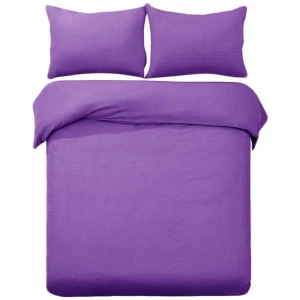 Designer Selection Denver Embossed Quilt Cover Set Purple King
