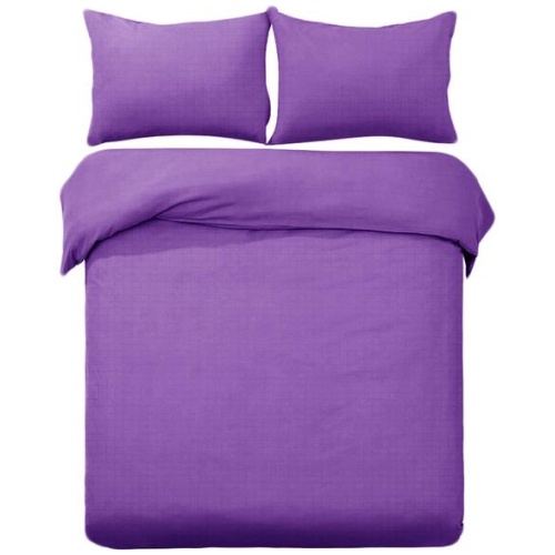 Designer Selection Denver Embossed Quilt Cover Set Purple King