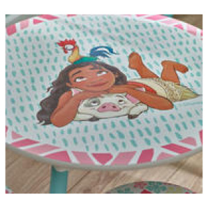 Disney Moana 2 Seater Kids Table With Stools Set Pink