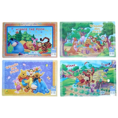 Disney Set of 4 Disney Cartoon Waterproof Placemats Winnie The Pooh