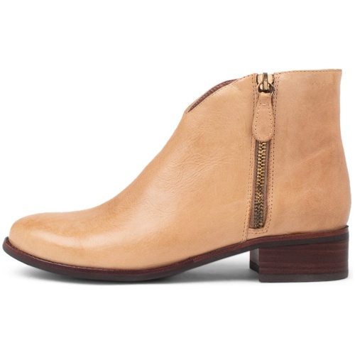 Django & Juliette Chinsty Dj Cappuccino Leather Cappuccino Boots Womens Shoes Casual Ankle Boots