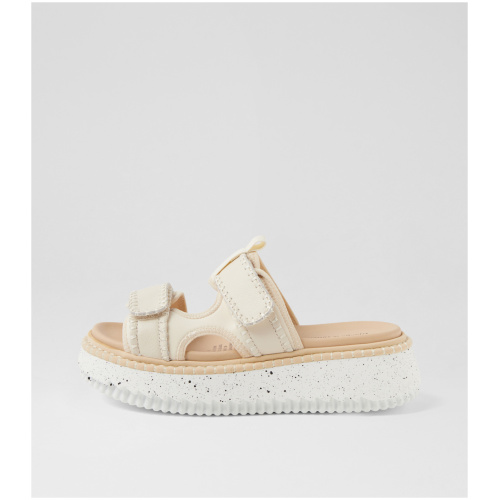Django & Juliette Daru Dj White Beige Multi White Beige Sandals Womens Shoes Casual Heeled Sandals