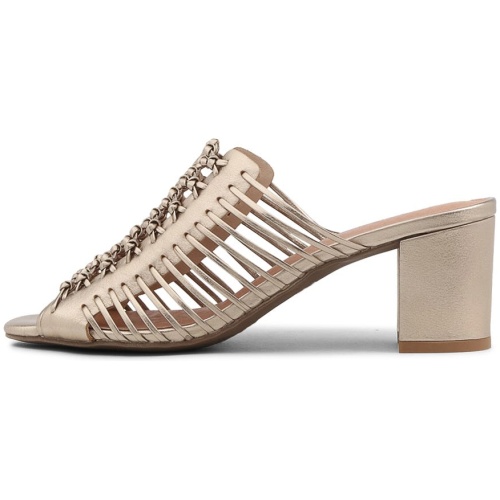 Django & Juliette Edan Dj Champagne Leather Champagne Sandals Womens Shoes Dress Heeled Sandals