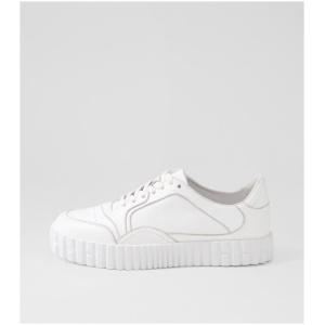 Django & Juliette Olonga Dj White White Leather White White Sneakers Womens Shoes Casual Casual Sneakers
