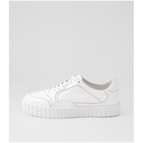 Django & Juliette Olonga Dj White White Leather White White Sneakers Womens Shoes Casual Casual Sneakers
