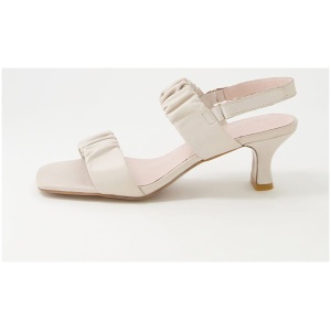 Django & Juliette Uberta Dj Nude Leather Nude Sandals Womens Shoes Dress Heeled Sandals