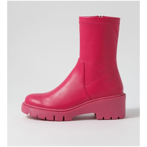 Django & Juliette Urina Dj Fuchsia Fuchsia Sole Stretch Smooth Fuchsia Fuchsia Sole Boots Womens Shoes Ankle Boots