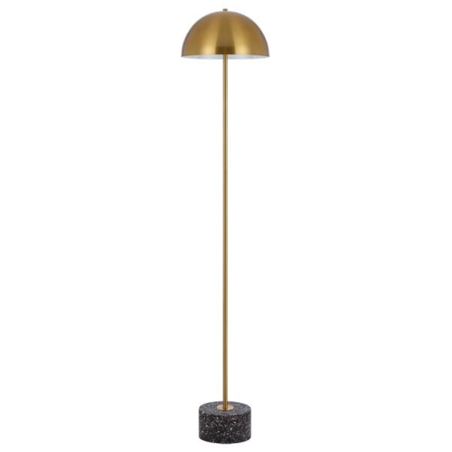 Domez Floor Lamp Black Terrazzo Antique Gold | Telbix Lighting