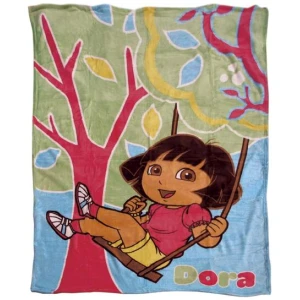 Dora The Explorer Garden Coral Fleece Blanket 140 x 190cm