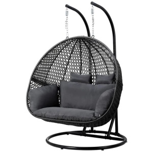 Dreobe Double Seater Outdoor Egg Swing Chair - Dark Grey by Interior Secrets - AfterPay Available