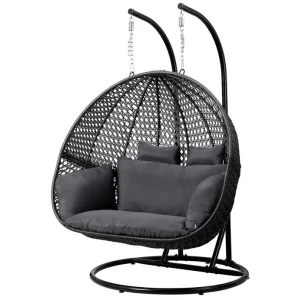 Dreobe Double Seater Outdoor Egg Swing Chair - Dark Grey by Interior Secrets - AfterPay Available