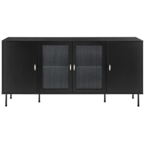Edward Buffet Unit Sideboard Storage Cabinet Unit - Black - Black