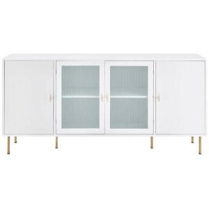 Edward Buffet Unit Sideboard Storage Cabinet Unit - White - White