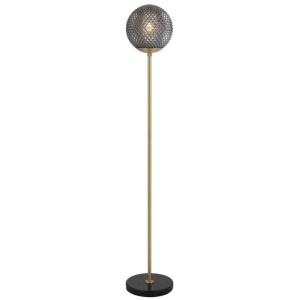 Elwick Floor Lamp, Smoke Glass