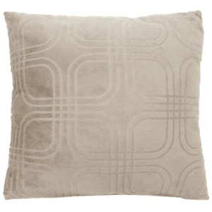 Embossed Micro Mink Filled Cushion Linen 43 x 43 cm