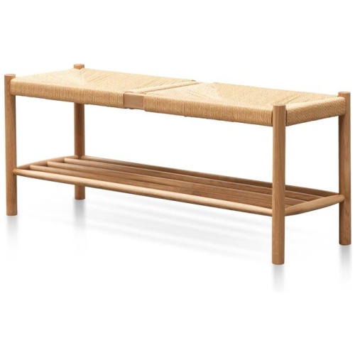 Erika 110cm Oak Bench - Natural Seat by Interior Secrets - AfterPay Available