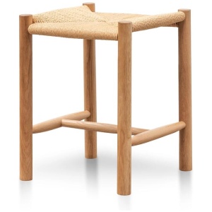 Erika Oak Low Stool - Natural by Interior Secrets - AfterPay Available