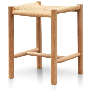 Erika Oak Low Stool - Natural by Interior Secrets - AfterPay Available