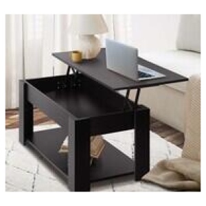 Ermina Lift-Top Coffee Table Black